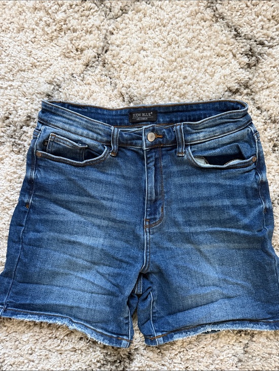 Judy Blue Pants - Judy Blue Dark Blue High-Rise Denim Shorts